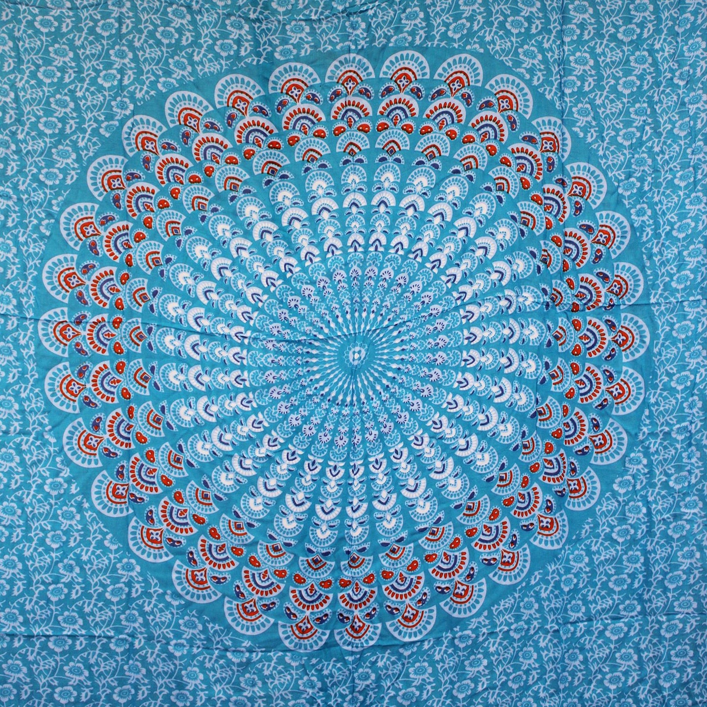 Teal Orange Mandela Sarong