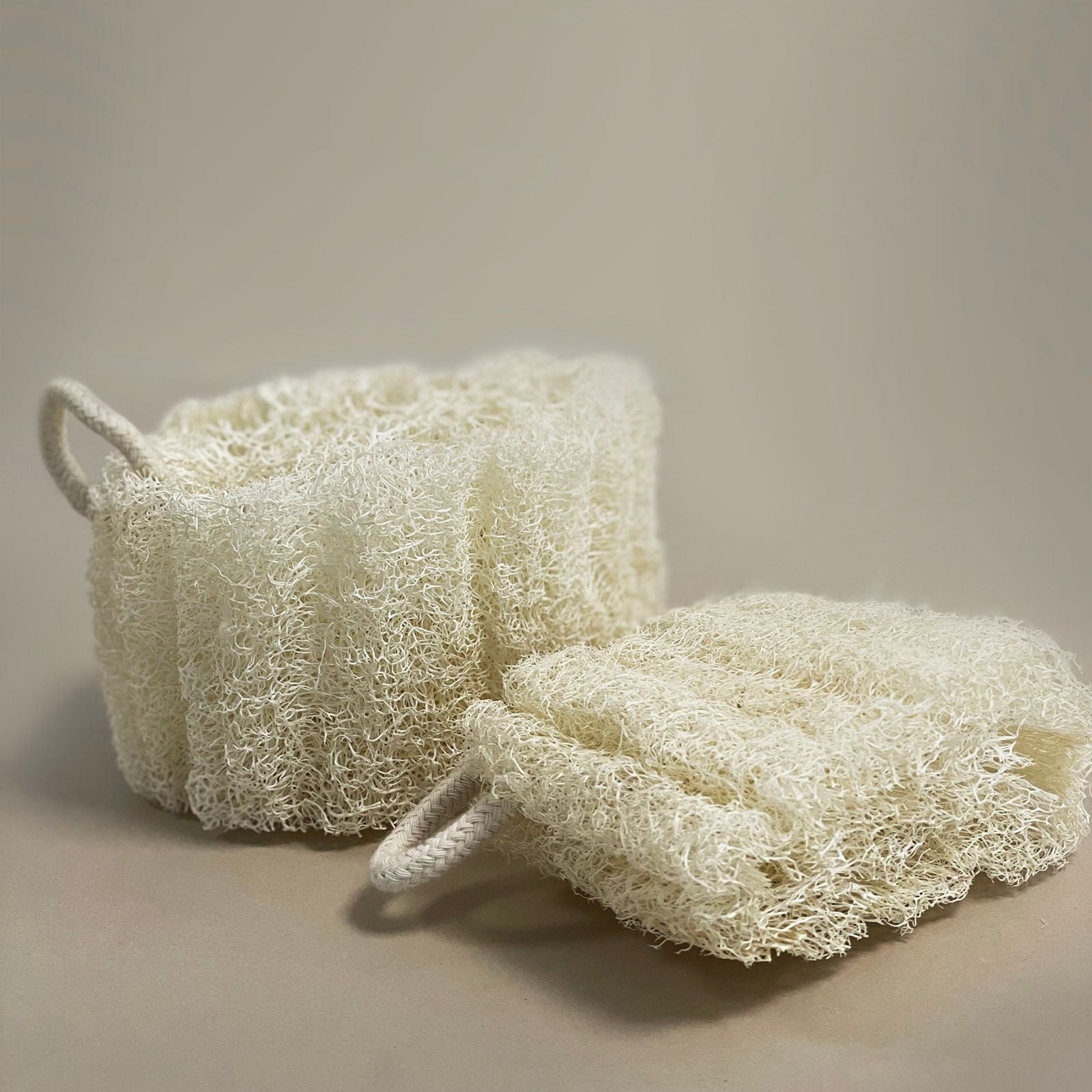 Egyptian Luxury Loofah with Cotton String - Non-Compressed - 8-12cm