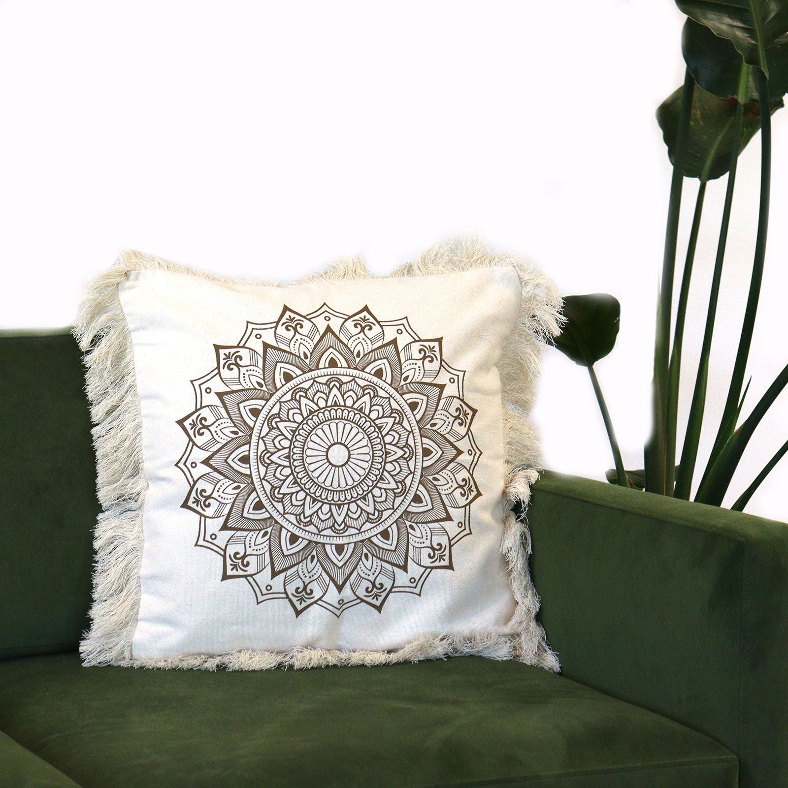 Lotus Mandala  Cushion - 45x45cm - bronze