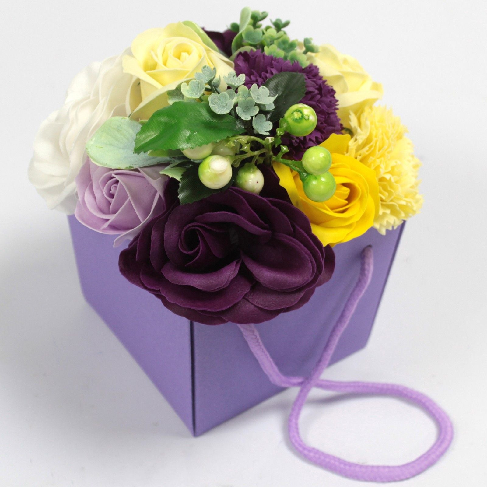 Soap Flower Bouqet - Purple Flower Garden