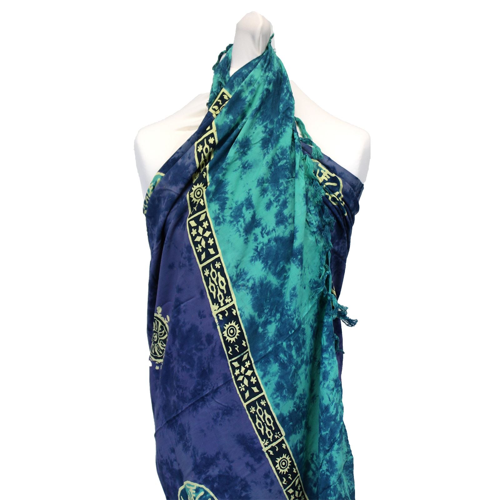 1x Bali Celtic Sarongs - Lucky Coins (4 Assorted Colours)