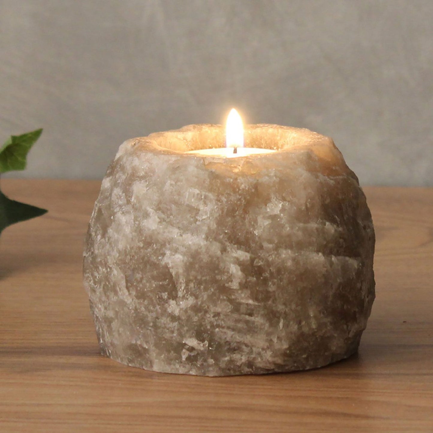 Grey Salt Candle Holder 600-800g