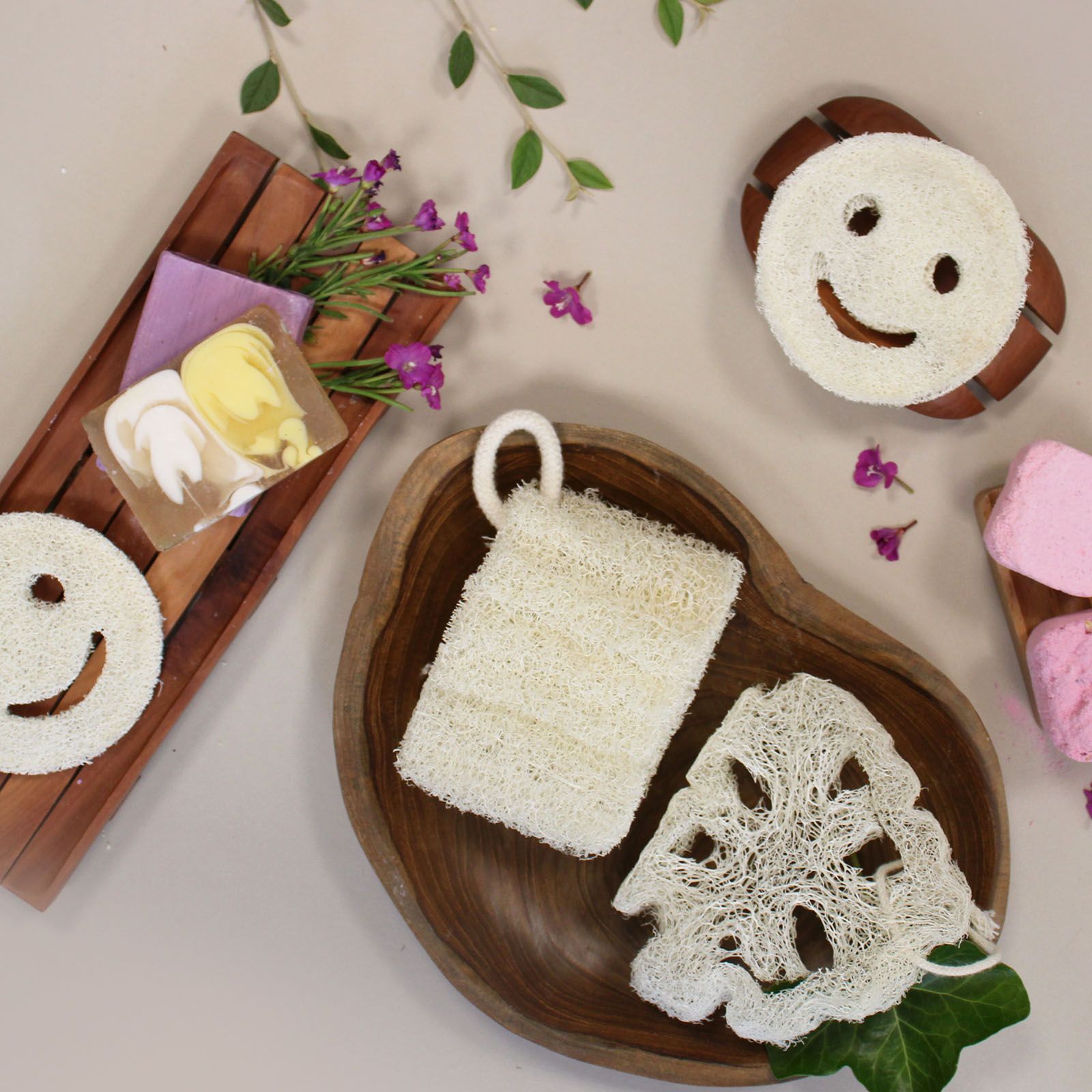 Egyptian Luxury Loofah with Cotton String - Non-Compressed - 2cm